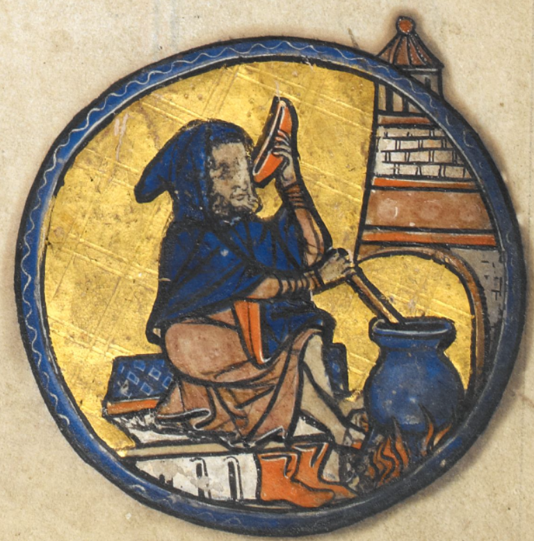Starcourse's tweet photo. Fireplace with a chimney - from Oscott Psalter 1265-70. Books say there were open hearths in C13 "but during C14 they began to be placed against a side wall" (Egan 2010) But this must have started earlier. Anyone know the history?
#medievalBuildings #medievaltwitter @CBeale1? https://t.co/N3n1qSnVUC