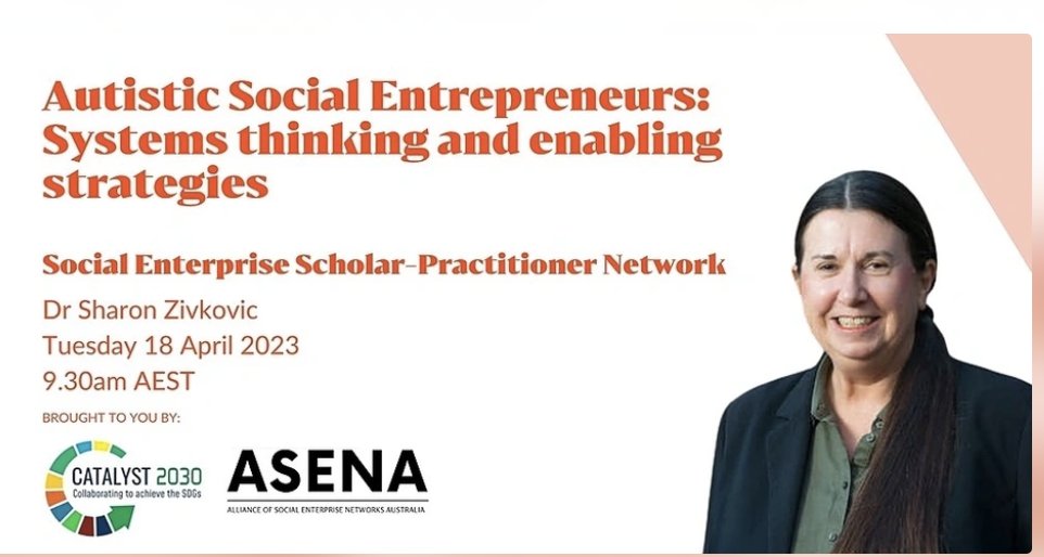 SharonZivkovic's tweet image. Looking forward to discussing how Autistic Social Entrepreneurs are natural systems thinkers &amp;amp; social innovators, &amp;amp; how the the social enterprise sector can support autistic-led social enterprise at this @Catalyst_2030 &amp;amp; @ASENAalliance event on Tuesday.
tinyurl.com/4fk4kfw8