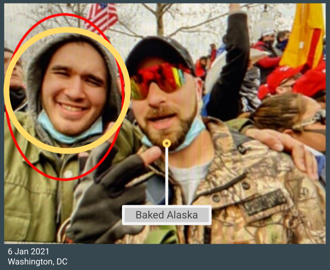 TweedleRiot's tweet photo. David Bowman, 21
#80sShades
Raleigh, NC
https://t.co/GKUqDV2ijn

Arrested/Charged: 2023-03-06

18 USC 1512(c)(2) Obstruct official proceeding
18 USC 1752(a)(1) Enter/Remain in restricted building
18 USC 1752(a)(2) Disorderly in restricted building
40 USC 5104(e)(2)(A),(G)

20/ https://t.co/AdVFoQlyKT