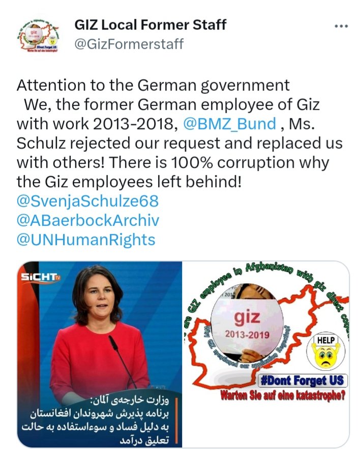 ArashArbabi3's tweet photo. @GizFormerstaff @BMZ_Bund @derspiegel @UNHumanRights Which kind human rights are alive in the world specially in Germany  that more then a year are that we are calling that we are at high risk ! No one are care about  everyone ignored us ! Is this human rights?
@ABaerbock 
@NancyFaeser 
@Bundeskanzler 
@C_AB_ 
@GoeringEckardt https://t.co/zvvkKZP9jK