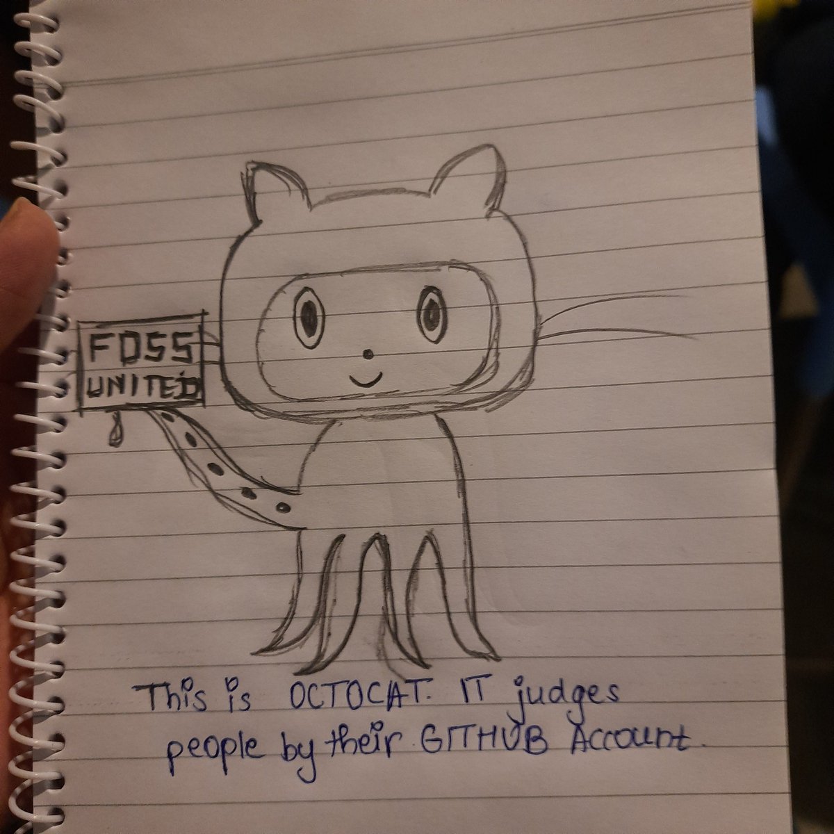 DrishtiSubhedar's tweet photo. Now you know who OCTACAT really is .
@VadodaraFOSS @GitHubEducation
#MyOctacatFOSS
#vadodarafoss
Thanks to @vrajdesai78 for the inspiration.๐ค https://t.co/T6ElndwGIP
