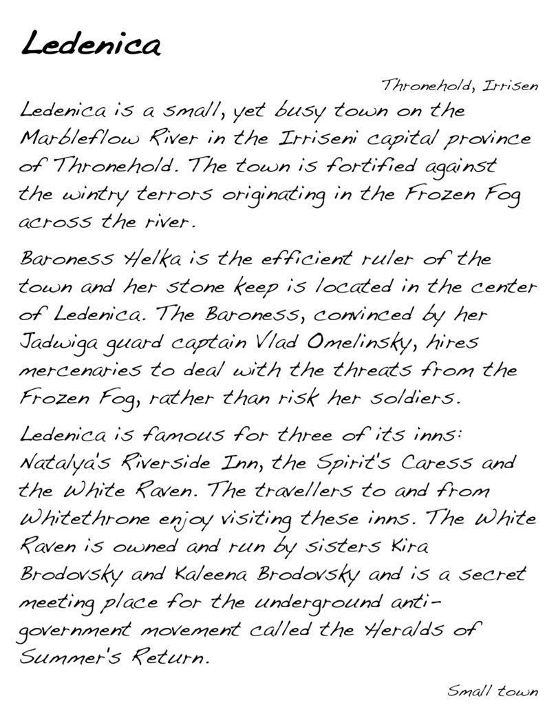 GolarionToday's tweet photo. Ledenica, Thronehold, Irrisen
https://t.co/IcQQAhDWvz
#Ledenica #Thronehold #Irrisen #MarbleflowRiver #FrozenFog #Helka #VladOmelinsky #NatalyasRiversideInn #SpiritsCaress #WhiteRaven #KiraBrodovsky #KaleenaBrodovsky #HeraldsofSummersReturn https://t.co/4g1CK6PK0f