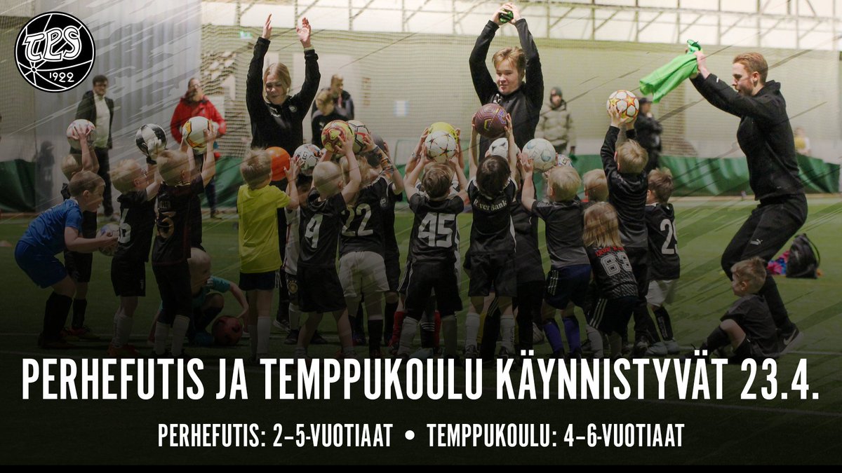 TPS_Juniorijalk's tweet photo. Tepsin Perhefutiksen ja Temppukoulun kesäkaudet käynnistyvät sunnuntaina 23. huhtikuuta! Perhefutis ja Temppukoulu ovat matalan kynnyksen väyliä hypätä mukaan nauttimaan futisharrastuksesta.

➡️ Lue lisää: https://t.co/YYRpMI3JJb

#FCTPS #jalkapallo #junnufutis #Turku #TKOMV https://t.co/B7QTDPV8LF