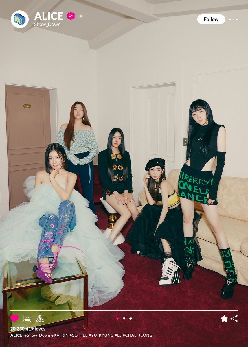 ALICE have released the Group Concept Photo Teasers ahead of their 2nd Single Album 'SHOW DOWN’ out April 19th at 6PM KST.
