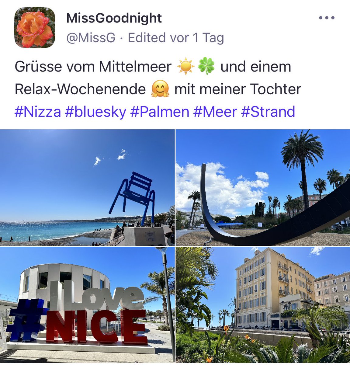 GoodnightBond's tweet photo. … und noch mit wunderschönen Sundown-Bildern ☀️
Grüsse von der cote d'azure 🍀🥰
👉 ich bringe die kommende Woche Sonne und Wärme mit❣️ https://t.co/X9hGm1J6ON