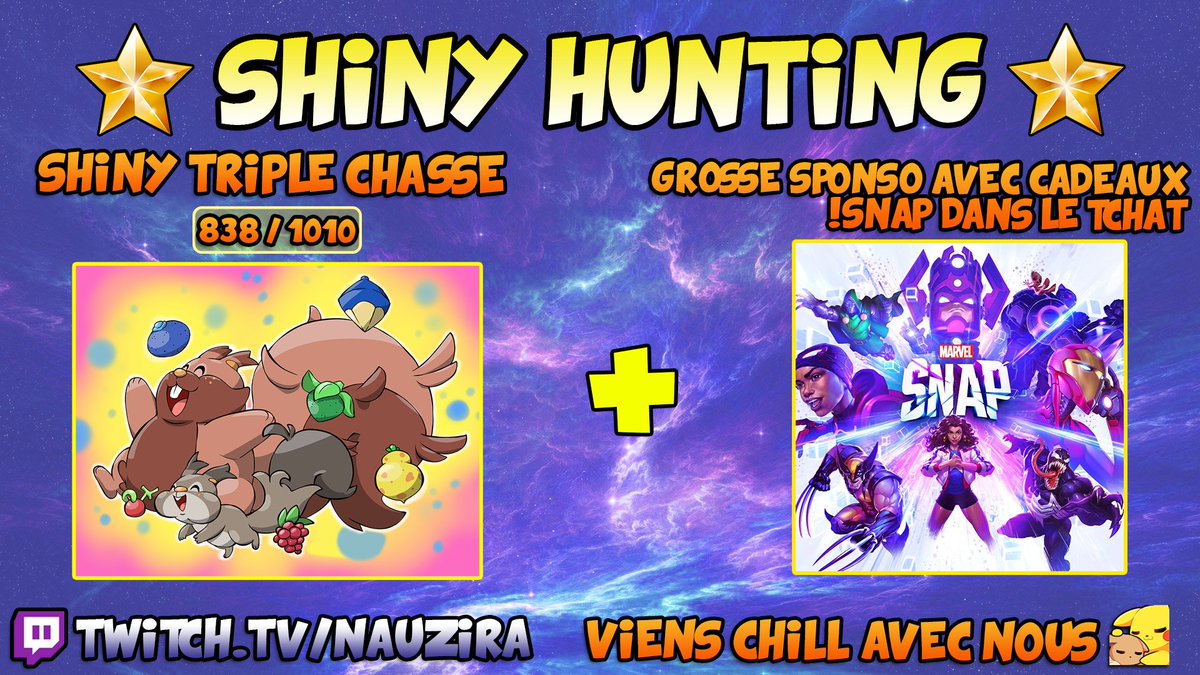 NauziraTv's tweet photo. Hey ! Tu viens avec nous ?😍
Grosse Sponsorisation pour me soutenir et gagner des Cadeaux 🎁

Cherchons les Pokemon brillant 🤩
Et un peu de Marvel Snap pour la sponso 💪

➡️ https://t.co/EPUCu4c5Ez ⬅️

#Pokemon #PokemonScarletViolet #PokemonTCG #twitch #twitchstreamer https://t.co/ZpZhhGSnHz