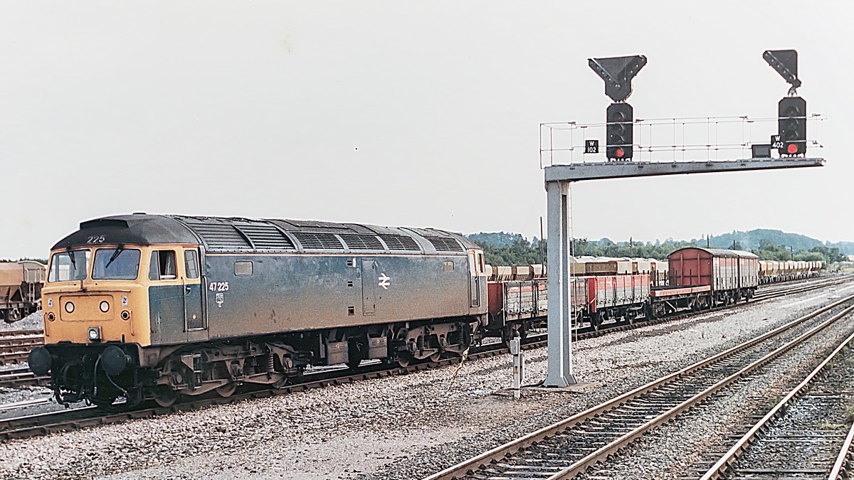 Class 47, 47225 at Westbury in the 1980s. #Class47 #trains