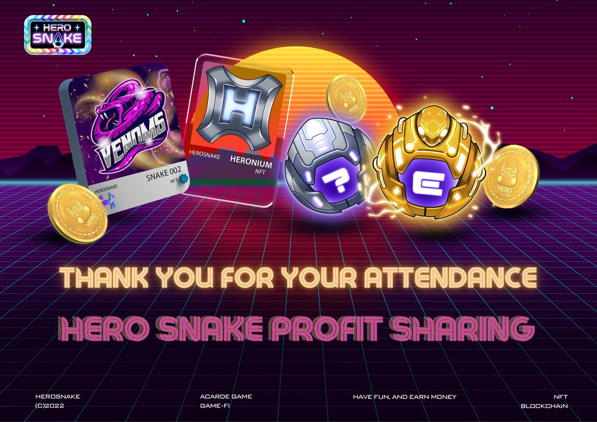 🎗🎗 HERO SNAKE THANKS THE COMMUNITY FOR PARTICIPATING IN HERO SNAKE PROFIT SHARING 🎗🎗

🔥 Exciting programs, cutting-edge technological features, and thrilling HERO SNAKE tournaments took place on the evening of April 15th at HERO SNAKE PROFIT SHARING.