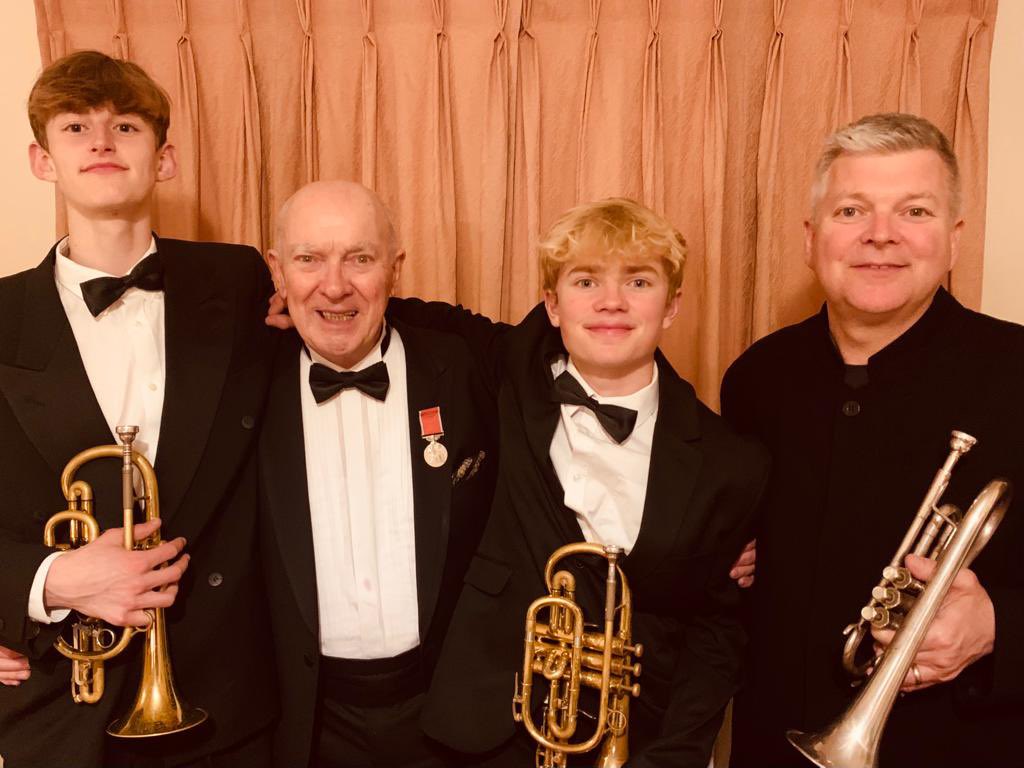 dgsmall's tweet image. 50th Anniversary concert Penclawdd Brass Band!A family affair,Founder/conductor Tony Small.Cornets Tom,Harry &amp;amp; Cousin Ryan. Guest conductor, composer Sir Karl Jenkins.
