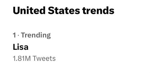 LISANATIONS_'s tweet photo. INSANEE 😭 Lisa #1 in the United States! 

LISA COACHELLA COMEBACK
#LisachellaIsHere https://t.co/YPns9IK7nU