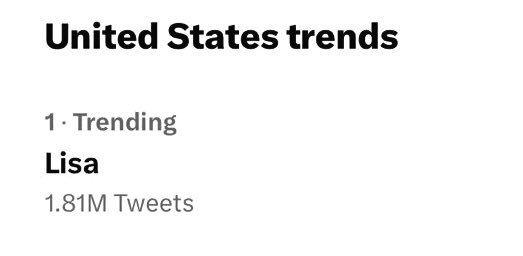 LiliesHome_'s tweet photo. Lisa is US trending at no. 1 🤩

LISA COACHELLA COMEBACK
#LisachellaIsHere   

Cr. @hmmlalisa https://t.co/o5k8wU0Vwo