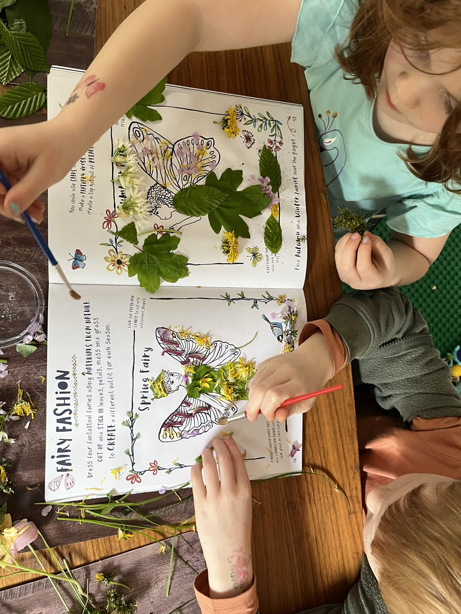 Spring time is here so after a walk in the forest we got our our @goingwildnet book and added to our spring and summer fairies. This is the book that keeps on giving. I highly recommend it!