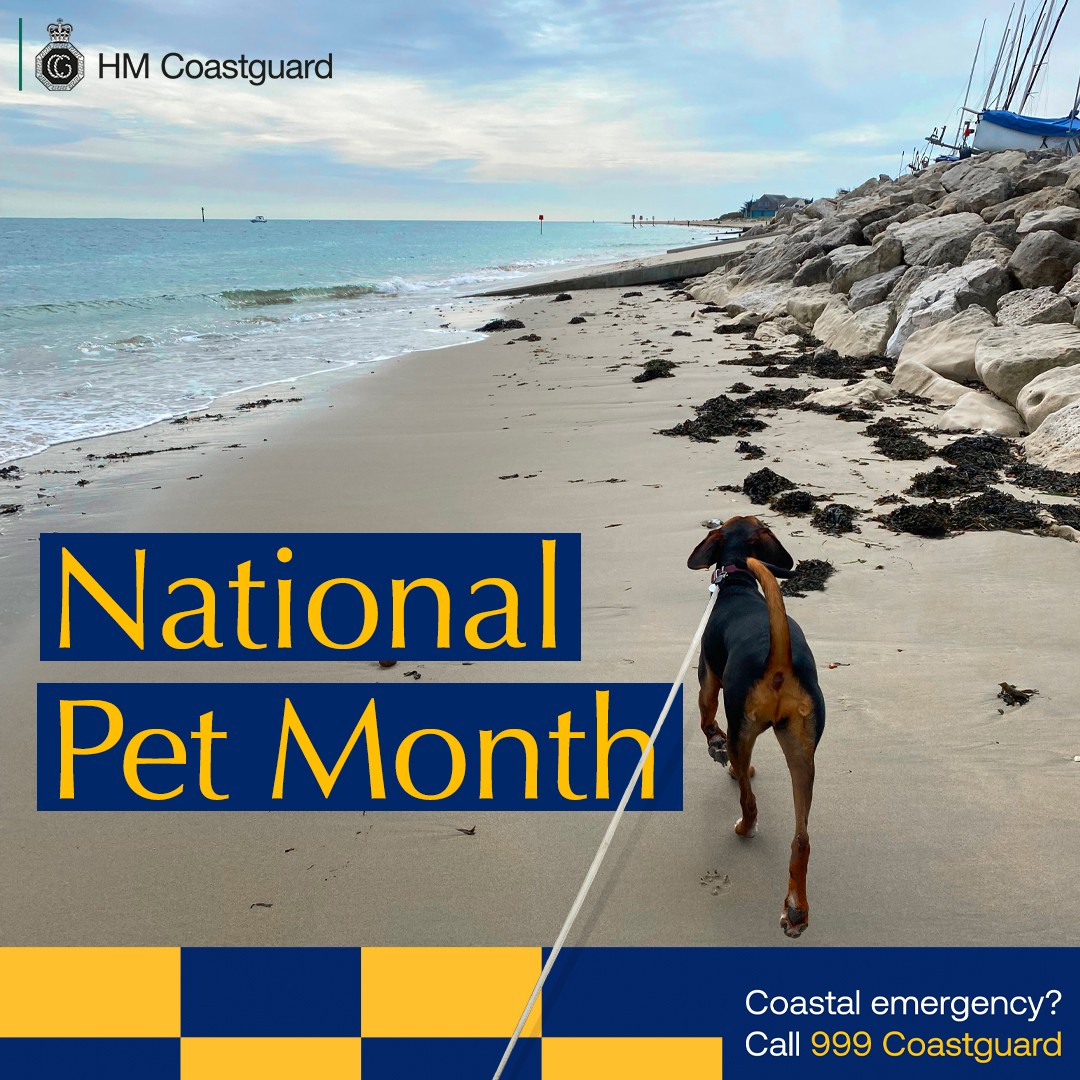 HMCoastguard's tweet photo. Safety tips when walking your dog at the coast:

Keep dogs on leads at all times 🐕‍🦺

If a dog is swept out to sea, don’t go after them. Most dogs make it back safely, but you might not 🌊

If someone is in danger trying to reach a dog call 999 and ask for the Coastguard 📱 https://t.co/FoLlzPpl34