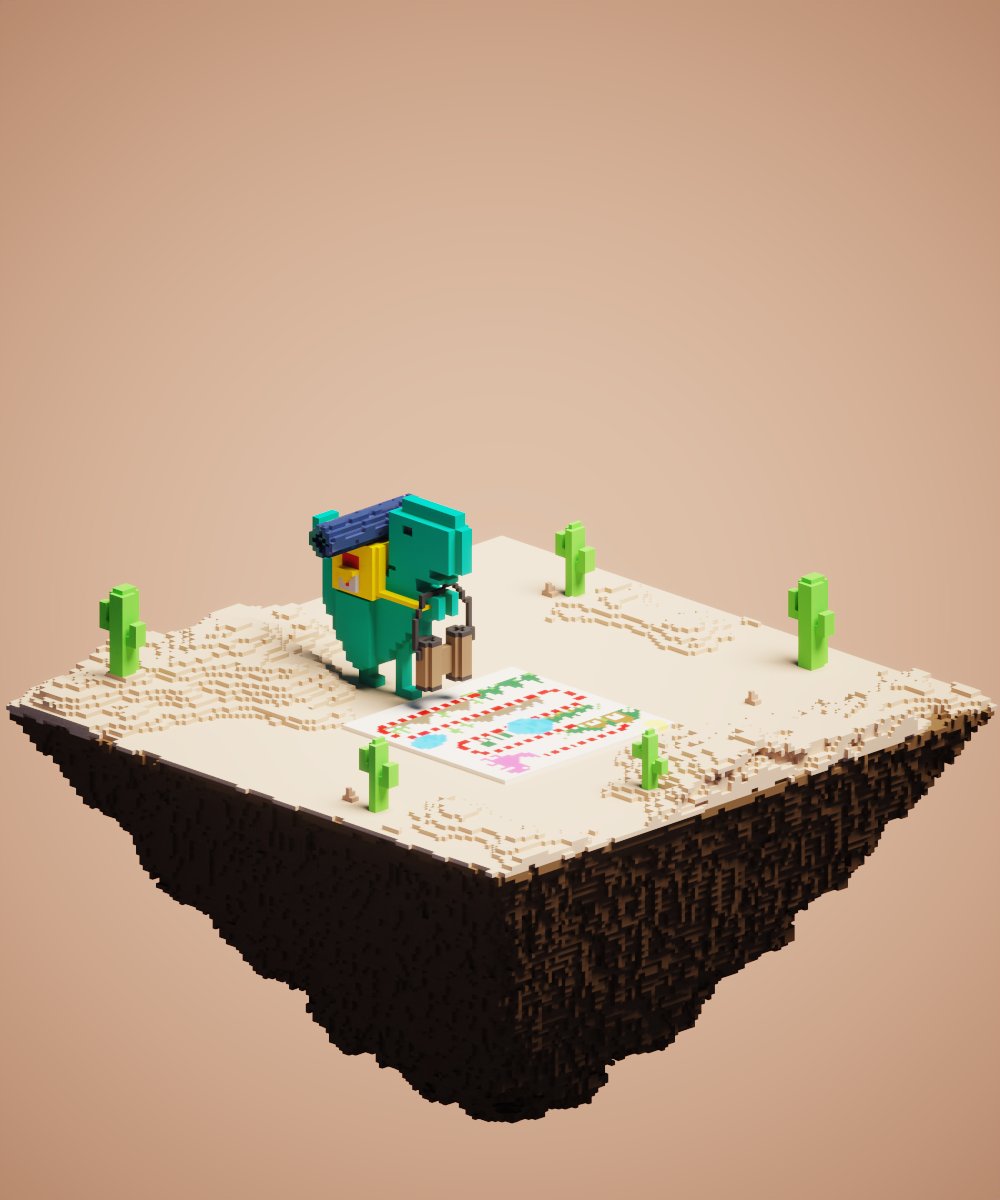 🌸Gm lovely ppl🌸
---------------------------------
T-Rex In The 1st Challenge For Finding His Love ❤🦖

🔹️ In The Desert🔹️ 0.07 Ξ 🔹️ 1/1

knownorigin.io/gallery/319370…