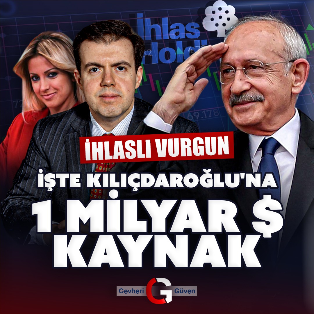 KILIÇDAROĞLU'NA 1 MİLYAR $'LIK KAYNAK: İHLAS VURGUNU 
Borsa tarihi böyle soygun görmedi...
Bütün boyutlarıyla İhlas Grubunun sürmekte olan Borsa Vurgunu ve İhlas Finans vurgununda Erdoğan'la yapılan gizli anlaşma...
youtu.be/ctdwDtif-FA