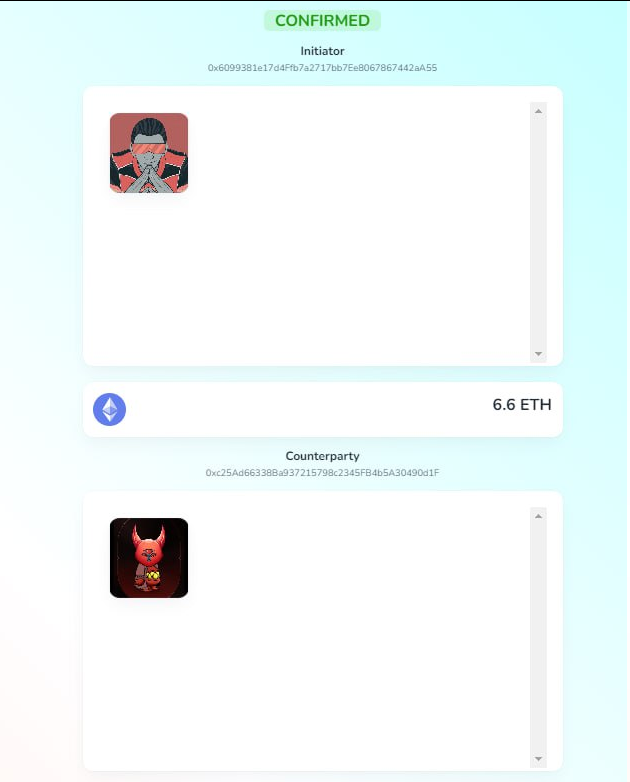 Big shoutout to @Infuraswap for providing a smooth trading experience! Thanks to @vagabondNGF, got myself a new <a href="/OthersideMeta/">Othersidemeta</a> Koda and made today a great day!