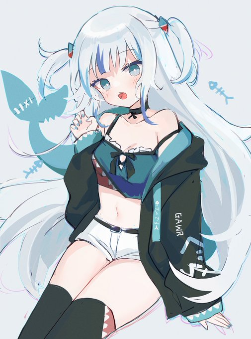 touched up an old gooba sketch🦈!
#gawrt 