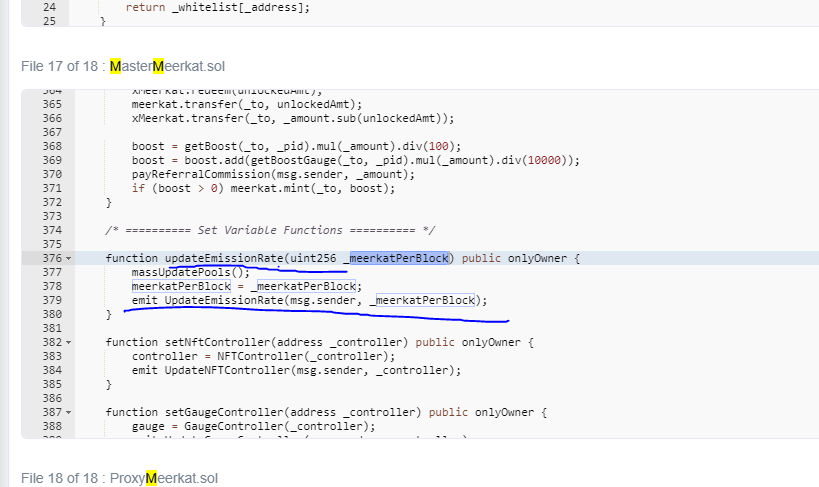 dodlnaut's tweet photo. @0xKofi on some digging, i think this 'update of emission rate' does emit an event! 

i think by taking the right 'topics' of this event log i can filter for whenever there is an event emitted and track it via ur bot?

https://t.co/5nWAX9UkJI https://t.co/V9y6JBRMbf