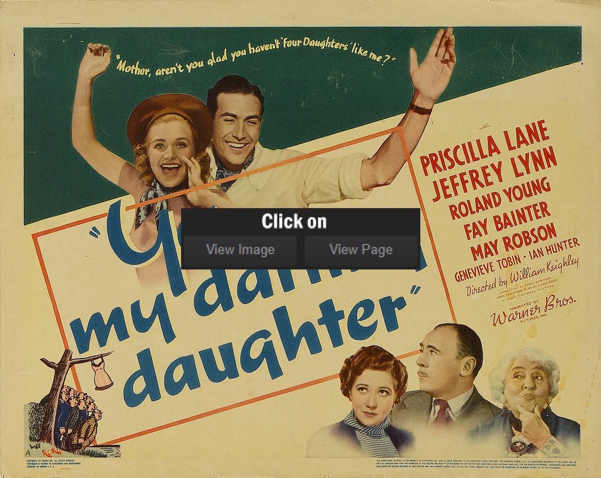 FrankMalfitano's tweet photo. FILM OF THE DAY: This dated but amusing drawing room/screwball #comedy was considered risqué in 1939, as its plot featured a young unmarried couple #PriscillaLane #JeffreyLynn going away together for the weekend. Expert farceurs #RolandYoung #MayRobson #GenevieveTobin put it over https://t.co/xGAg6kpMde