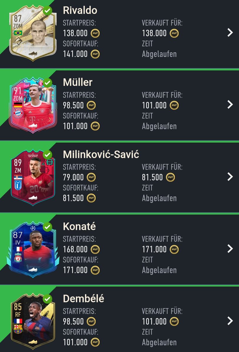 FTrading3's tweet image. Moin ✌🏼 

Meine Liste der 100k Deals habe ich vor einem Monat begonnen abzuverkaufen und durch kleinere zu ersetzen. 

Umbau ist jetzt abgeschlossen und wir können zum gemütlichen Teil den Upgrade Packs gehen. 

Weiß nicht was von den Trophäen Upgrade halten soll. Nur Müll drin.