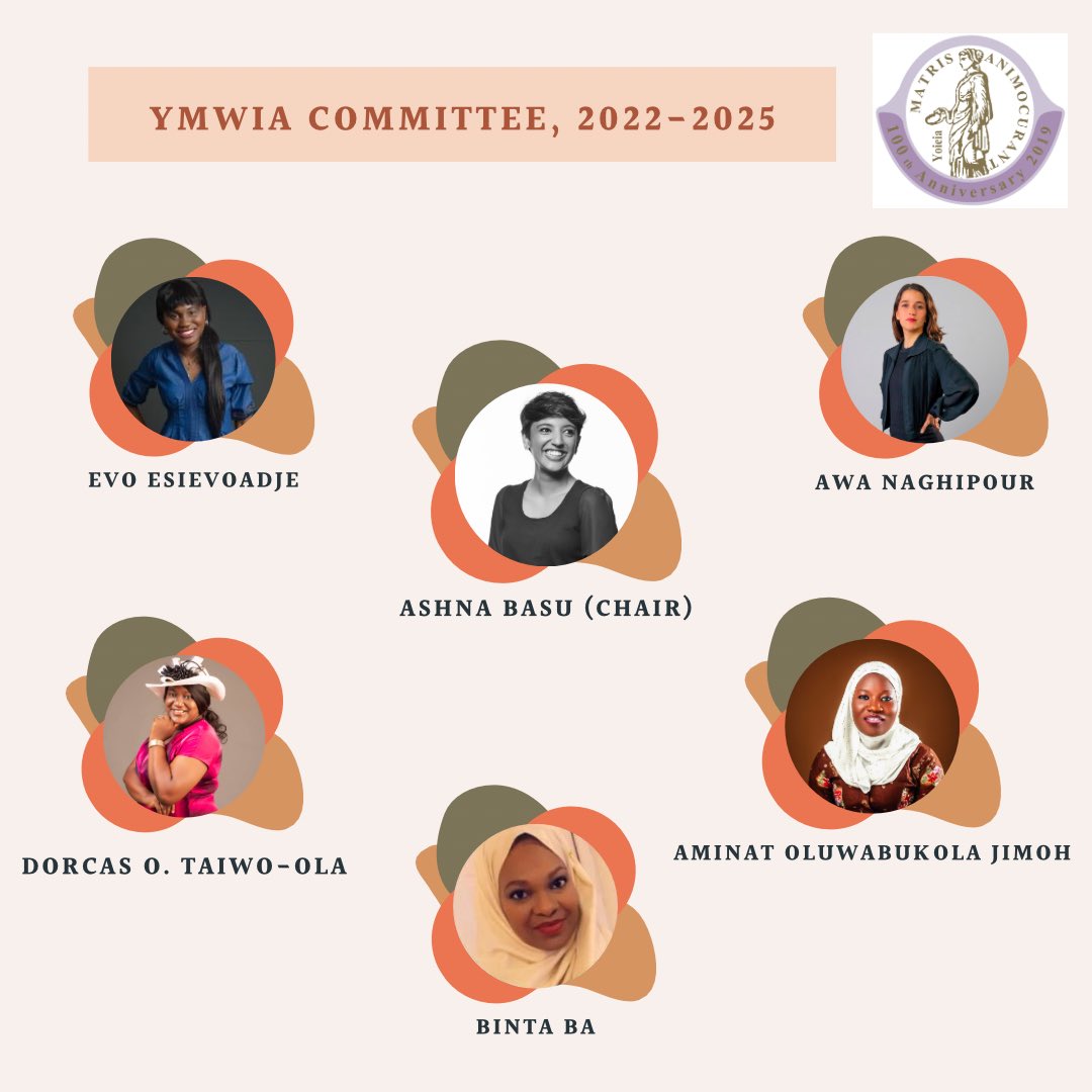 Introducing our 2022-2025 yMWIA (Young MWIA) central committee! These 6 young doctors span the globe - Australia, Germany, Mauritania, Nigeria, Canada! 💖 do you want to learn more, or get involved? Please reply, or send us a message!