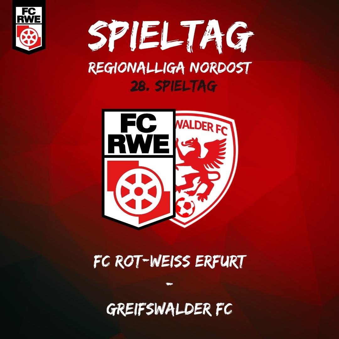ROTWEISSERFURT's tweet photo. Die Tabellenspitze wiedererobern!
#RWEGFC #Spieltag #rotweiss #rotweisserfurt #RWE #RWErfurt https://t.co/VxzNPAhTAR
