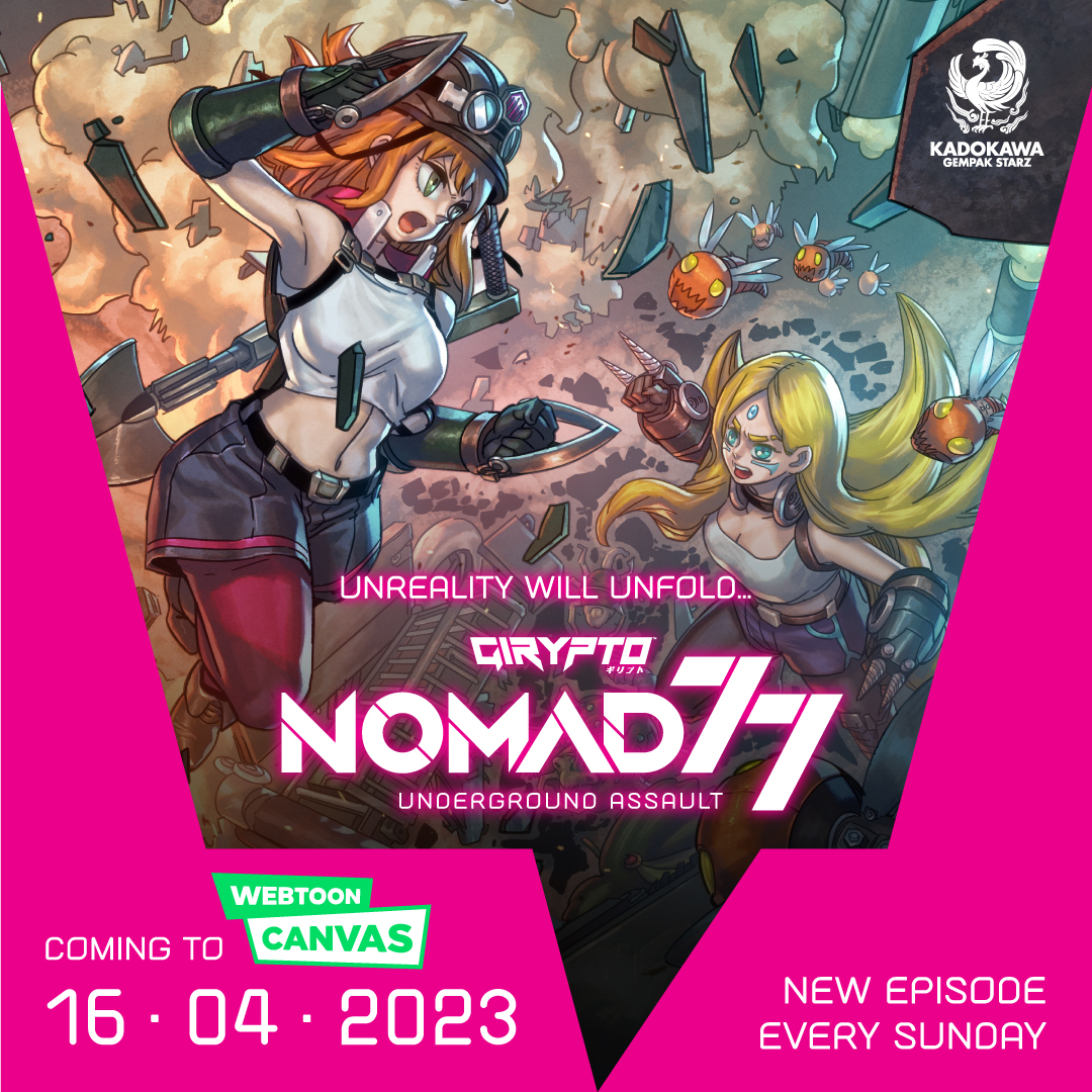 The wait is over!!! 🔥🔥🔥

Let’s head over to WEBTOON Canvas to read the first #GIRYPTO comic. 

#POLKADITE #KADOKAWA #KADOKAWAGEMPAKSTARZ