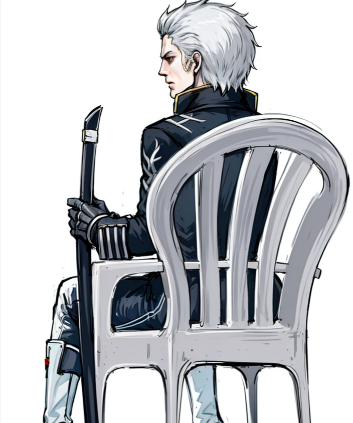 Leukocrisp on Twitter "Vergil chair IA AI DMC DMC5 vergil