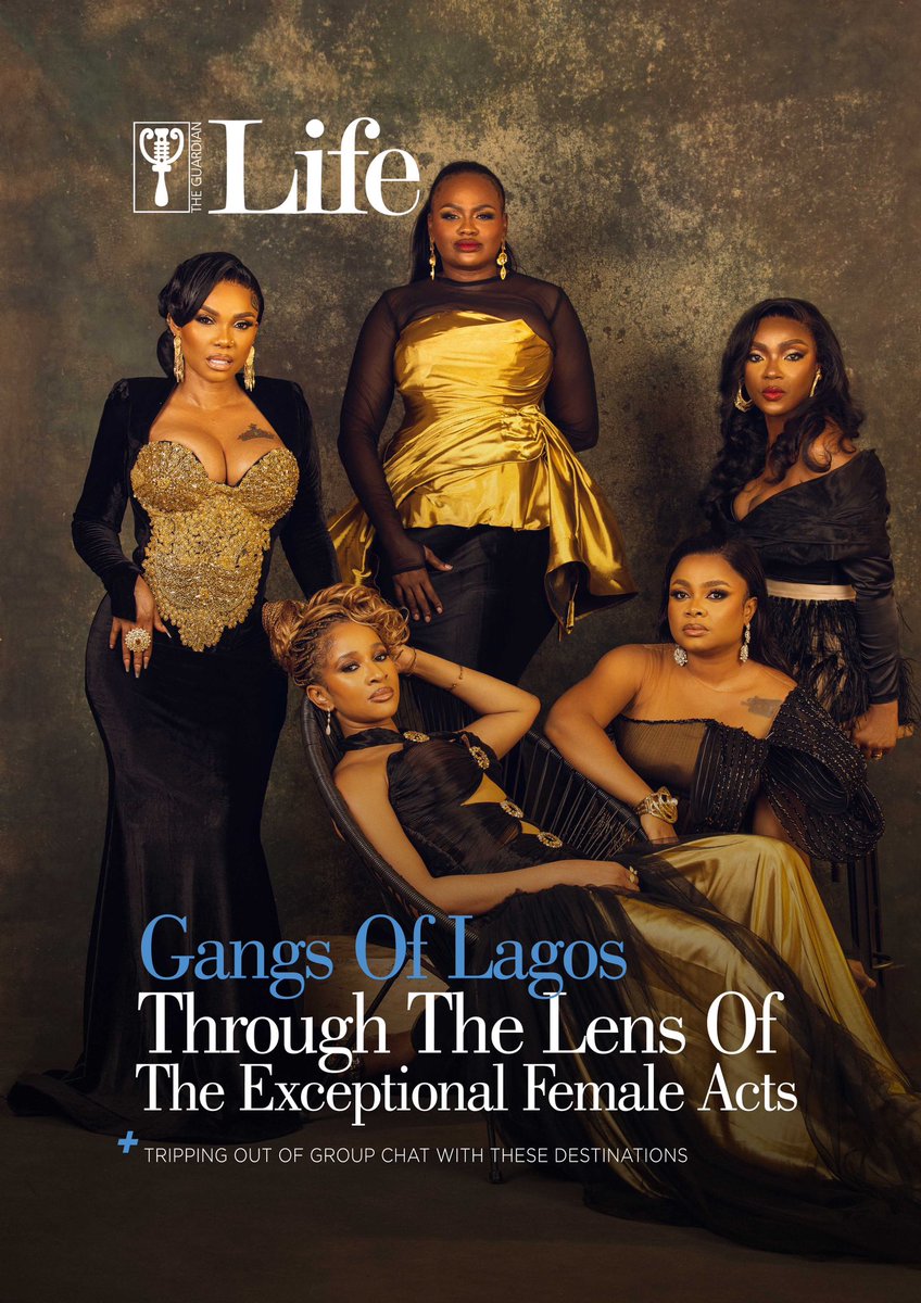 Super proud to share the cover of @guardiannigeria Life with the women of #gangsoflagosonprime who I admire and respect so much ♥️♥️♥️