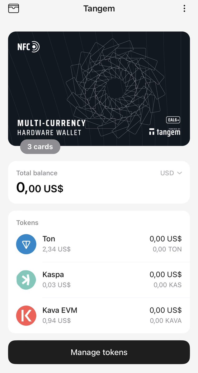 lazutkinandrew's tweet photo. We recently added a swap feature and referral program to our app, and this week we released an app version with the new #KAS, #TON, and #KAVA blockchains that many users have been waiting for. @KaspaCurrency, @ton_blockchain and @KAVA_CHAIN we welcome you to the @Tangem family! https://t.co/7Gb1WhP3Ak