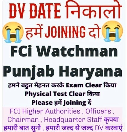 Jbedunist's tweet photo. Thanks to 
          
       Chandershekhar Azad to support us.
#fci_punjab_haryana_watchman_joining_date
@BhimArmyChief https://t.co/U0d81GWOYk