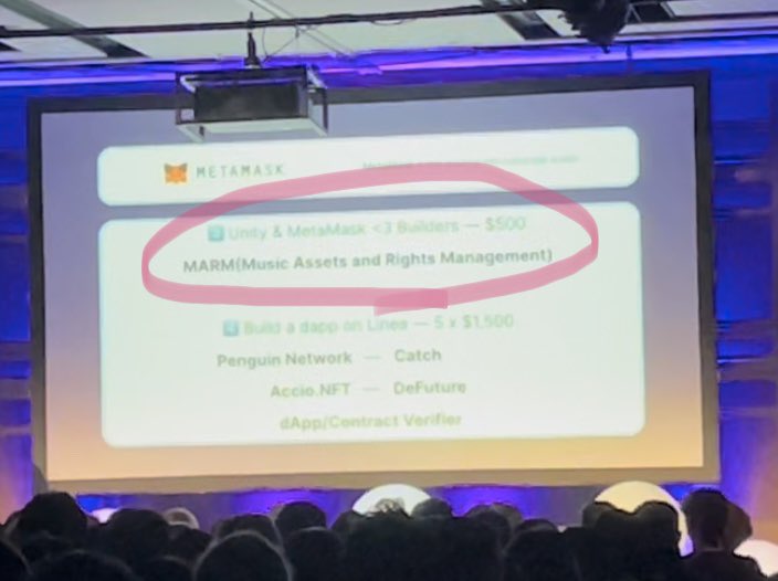 SONIC_DAO's tweet photo. 【超朗報】SONIC DAOは
ETH Global Tokyoで
「Unity × MetaMask」賞を獲得しました🏆

感動して震えています😭
当日まで連日プログラムを構築&amp;追い込みで徹夜してくれたメンバー、UnityのTaniさんに感謝感謝です🙏🙏

SONIC DAOを導いてくれてありがとう✨
獲ったどー😆

#ETHTokyo @ETHGlobal https://t.co/AxkDOajMNX