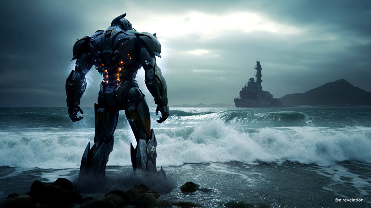 airevelation's tweet photo. No. 8 - Pacific Rim (2013): Guillermo del Toro's science fiction film Pacific Rim (2013) 
AI generated image of the movie #AI
#AIgenerated #paralleluniverse #universe #movies #scifi #scifimovies #film #PacificRimUprising #PacificRim #pacificrimmovie https://t.co/iSbgtNOn31