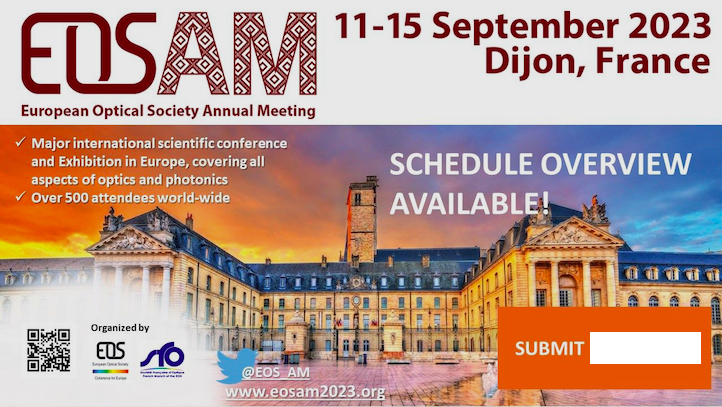 EOSAM 2023, a major scientific event for the European photonics community, is co-organized by the SFO. We are proud and expect many of you #EOSAM2023, welcome!