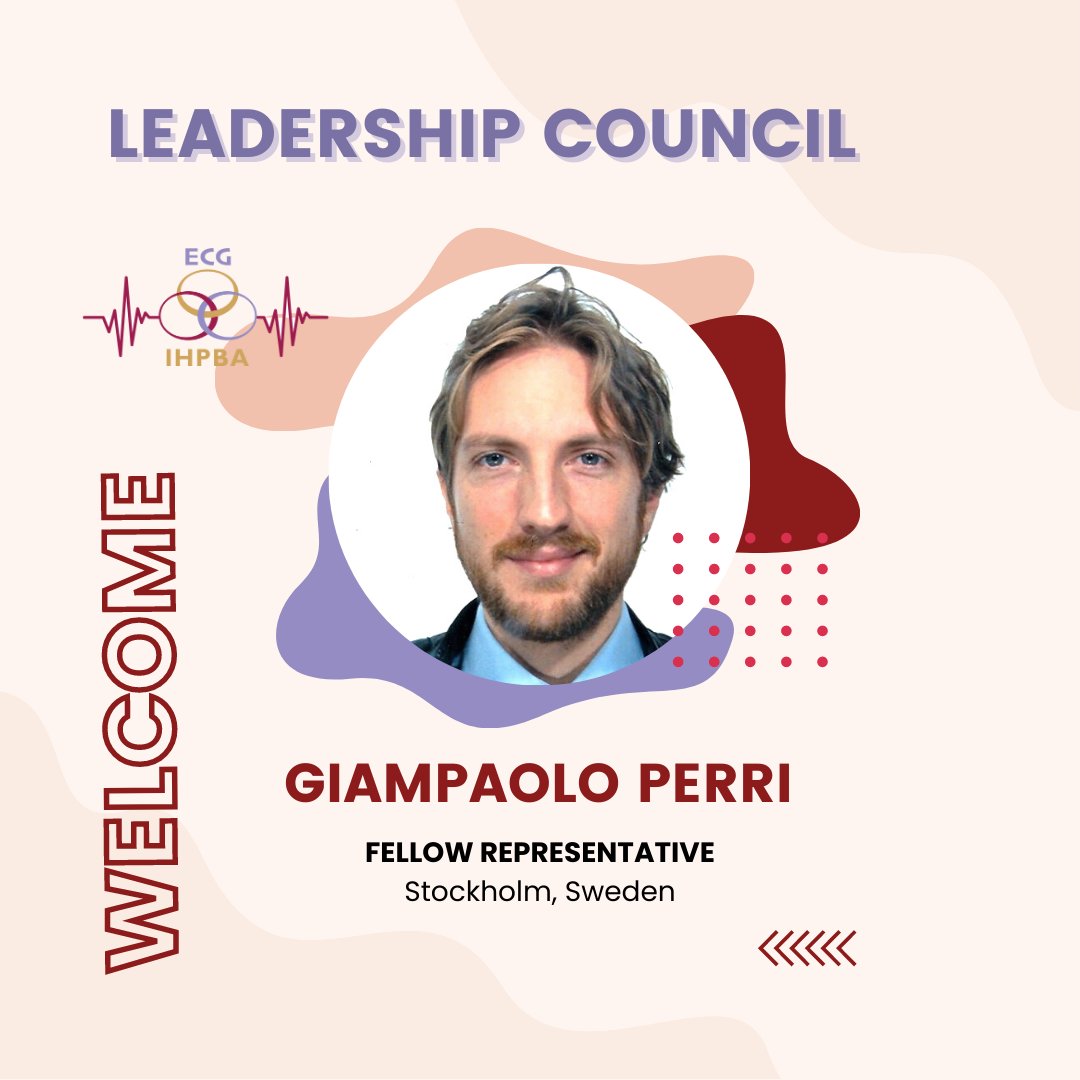 📢Meet your #IHPBAECG Leadership Council We round up our introductions with the fellowship representative: @Giampaolo_Perri a clinical fellow @HpbKarolinska in Stockholm 🇸🇪