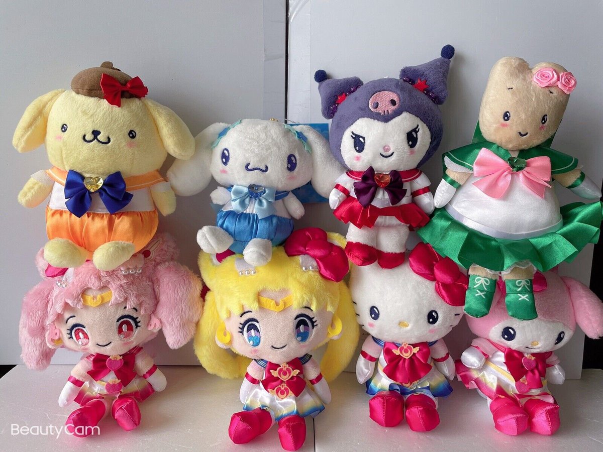 sanriodaily's tweet photo. sailor moon x sanrio plushies 💫

who looks the cutest? https://t.co/3egyI8rZYO