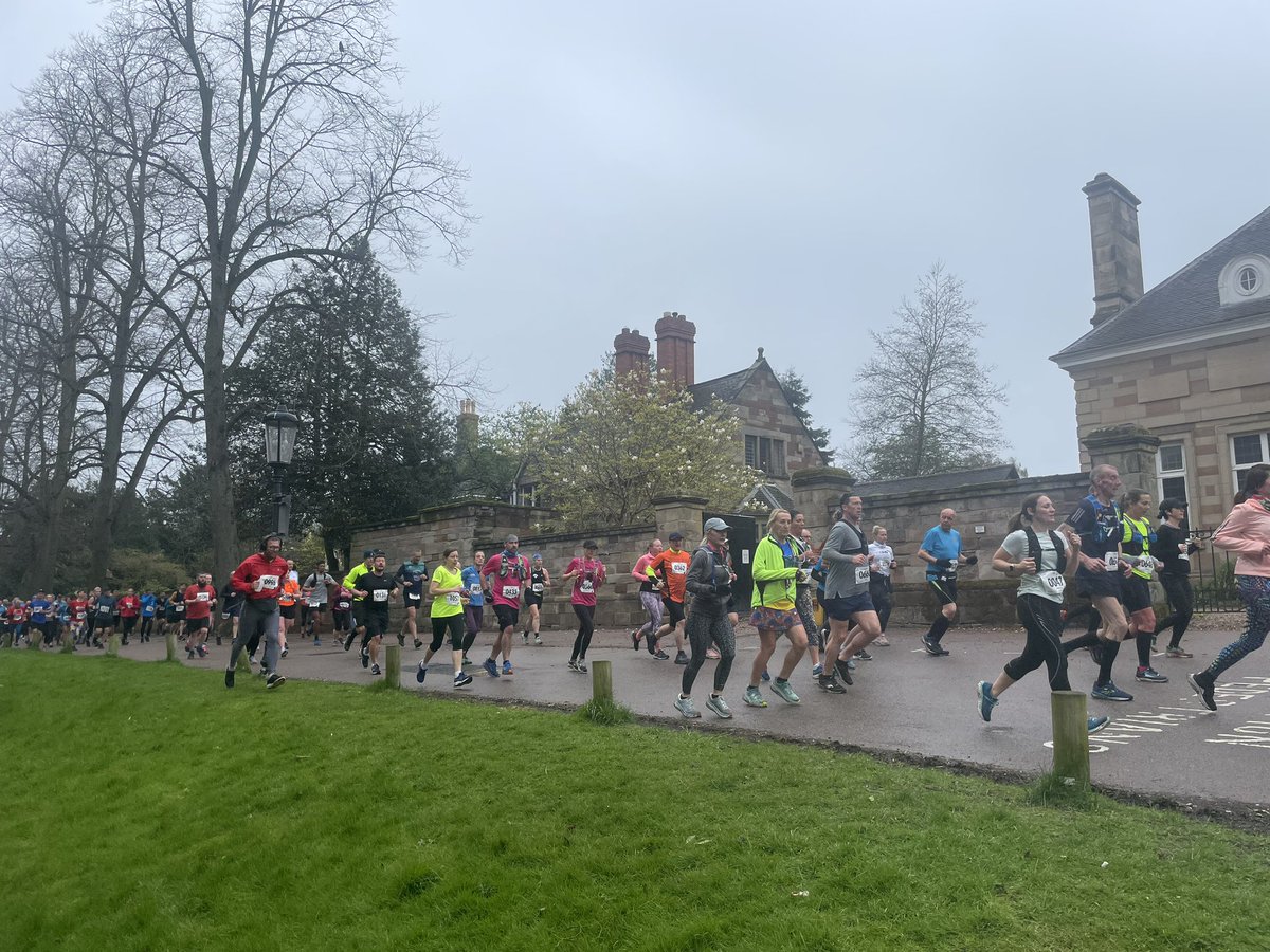 The Lichfield Cathedral to Tamworth Castle road race Sunday 16 April - a bit drizzly but not too bad for the runners I guess - well done all! #lichfield #tamworth