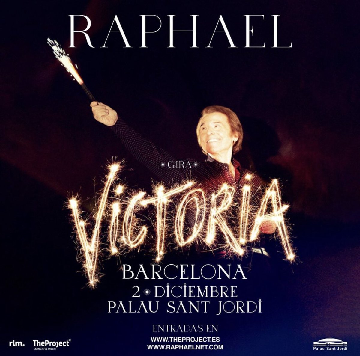 El 2 de diciembre <a href="/RAPHAELartista/">𝗥𝗔𝗣𝗛𝗔𝗘𝗟</a> estará en el <a href="/PalauSantJordi/">Palau Sant Jordi</a> de Barcelona con su nueva #GiraVictoria!
Entradas ya disponibles aquí: proticketing.com/theproject/es_…