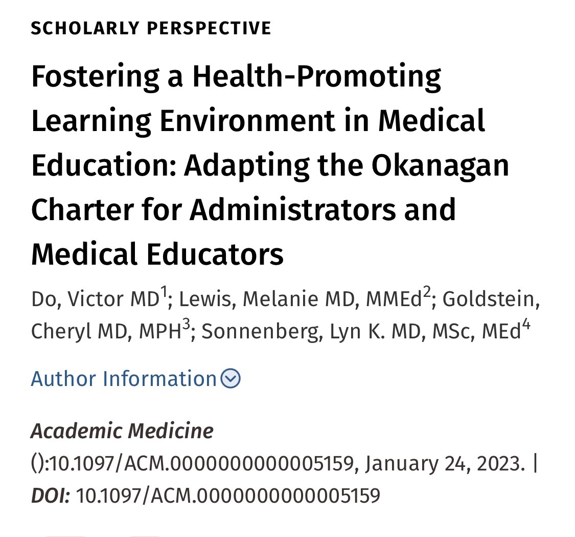 Here’s a gem of a newly published article giving practical tips and tools for how to foster a health promoting learning environment based on the #okanagancharter #ICAM2023