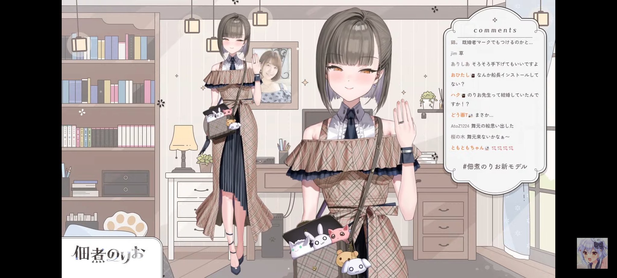 佃煮のりお×新モデル3.0記念】F6号キャンバスアート＆B5アクリル