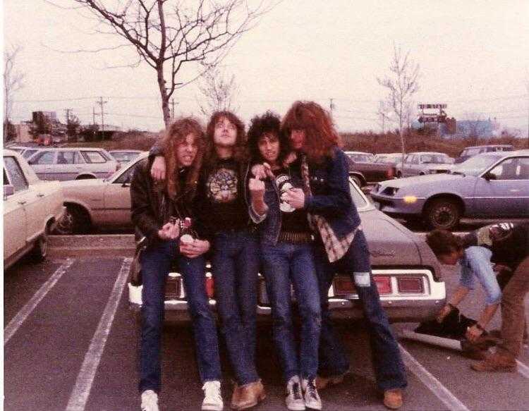 On this date in 1983 <a href="/KirkHammett/">Kirk Hammett</a> played his first show with <a href="/Metallica/">Metallica</a>. The show was in Dover, NJ at The Showplace. #80s #1980s #80smusic