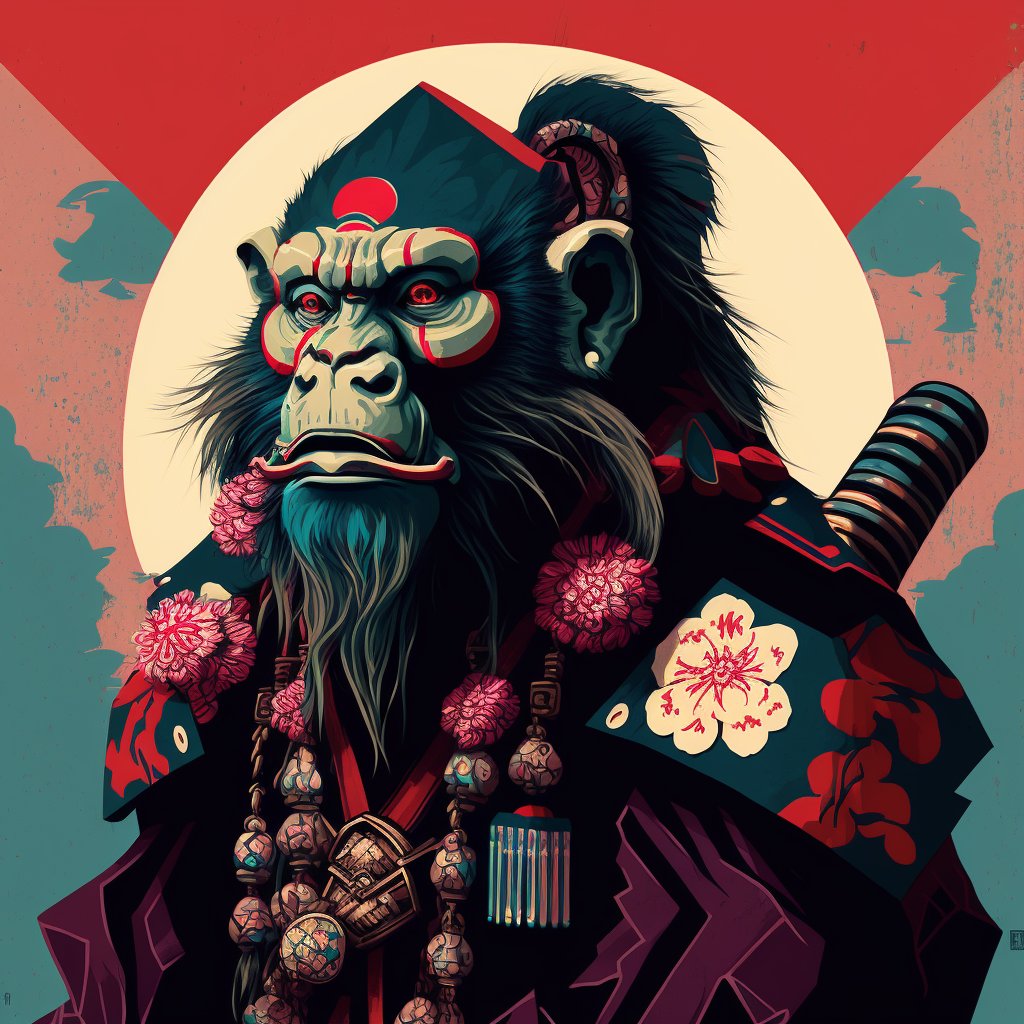 SimianSamurais's tweet photo. Evil Shinto Baboon #3 is a dark and menacing figure in the "Simian Samurai's" NFT collection. 

#NFTCommunity #nftcollector #NFT #art #Artists 

https://t.co/UcnLSN6BwA https://t.co/8cTUwoXKs5
