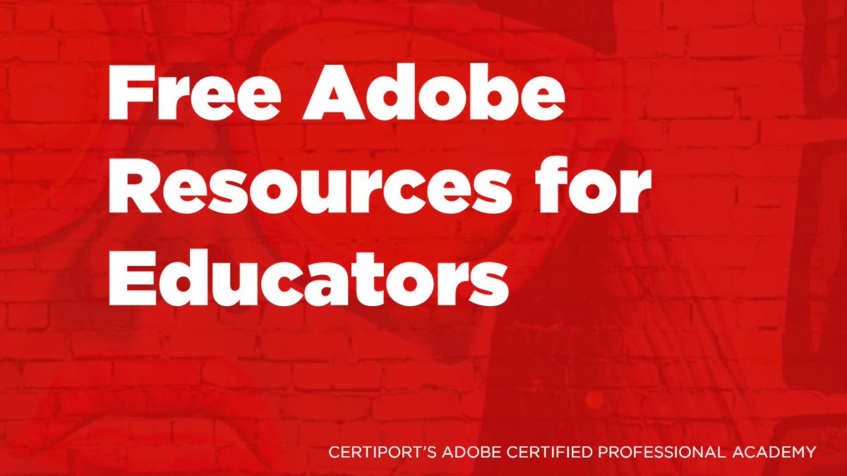 Discover <a href="/Adobe/">Adobe</a>'s free resources to help educators and students foster creative skills: okt.to/mwhBdy.