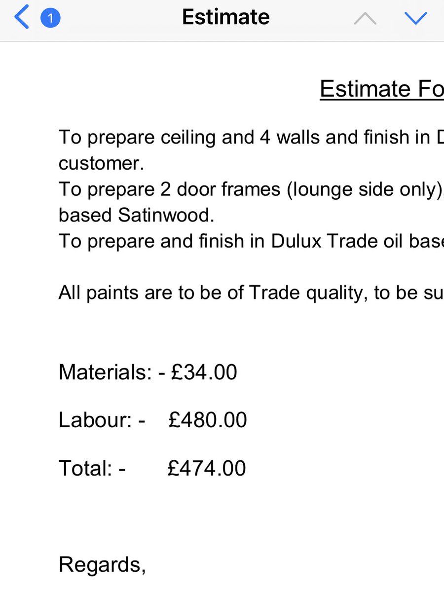 Greg P on Twitter "If you had this quote from a decorator, would you