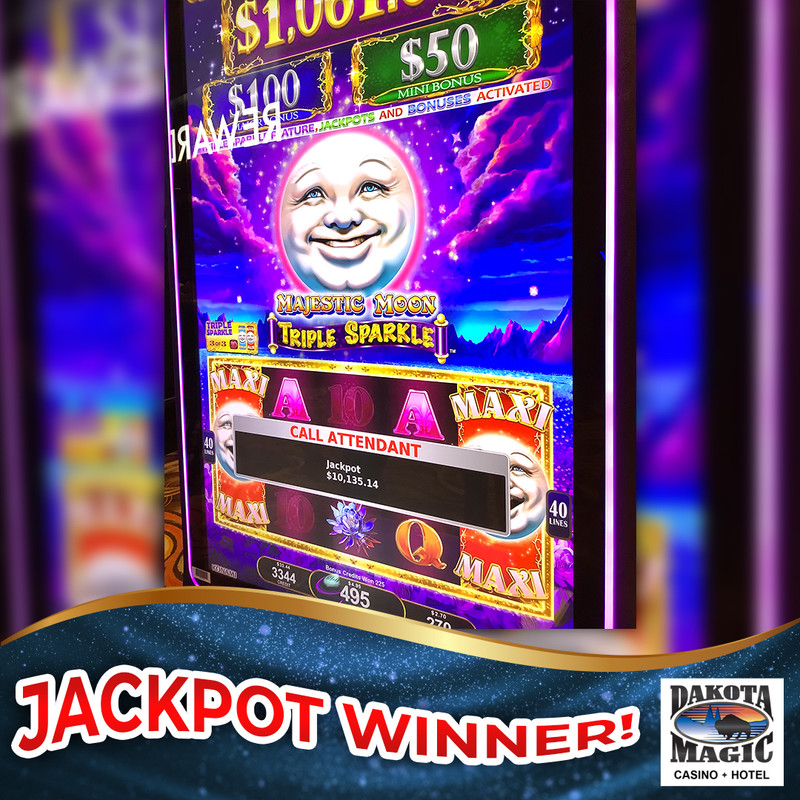 DakotaMagic's tweet photo. Give our recent Jackpot Winner of $10,135.14 a hand because they're going to need help counting all that money! 👏 💰 CONGRATULATIONS! #WINDakotaMagic #slotwinners https://t.co/54sd5QIEHd