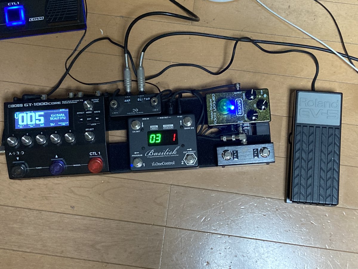 コンパクト化を目指し、MIDIコントローラーを導入しました！

#gt1000core #結ソルダーレス #pedaltrain #mxr #onecontrol #エフェクターボード2023春