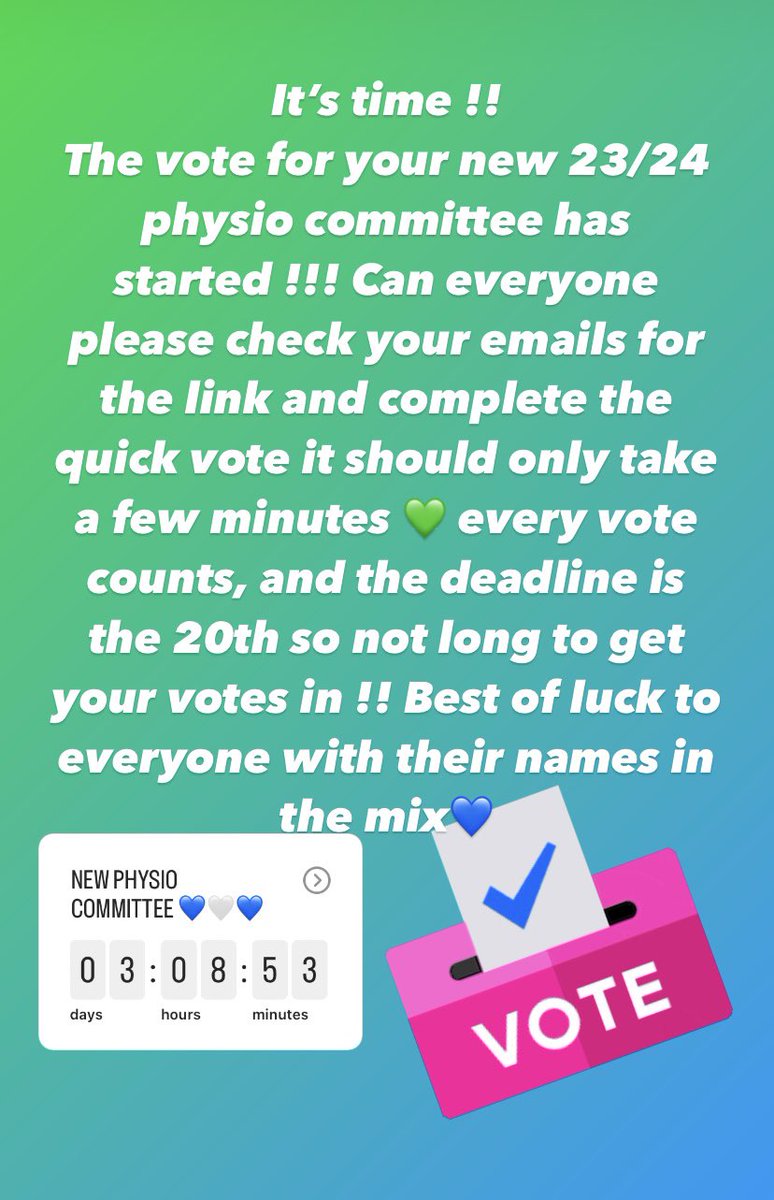 Can all members please check your emails and complete the short vote! Every vote counts !!! 💙