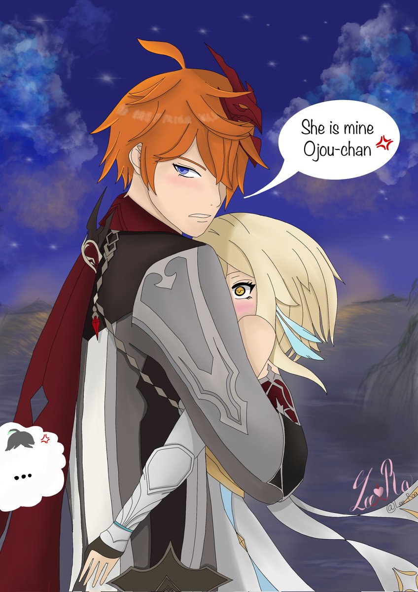 Lee_Ra9's tweet photo. It's fine, Ajax. Lumine will always choose you ⸝⸝>   <⸝⸝ 

My second work ๑ᴖ◡ᴖ๑

#chilumi #tartaglia #lumine #GenshinImpact #Genshin #lee_ra9 https://t.co/M4uusdi4Ig