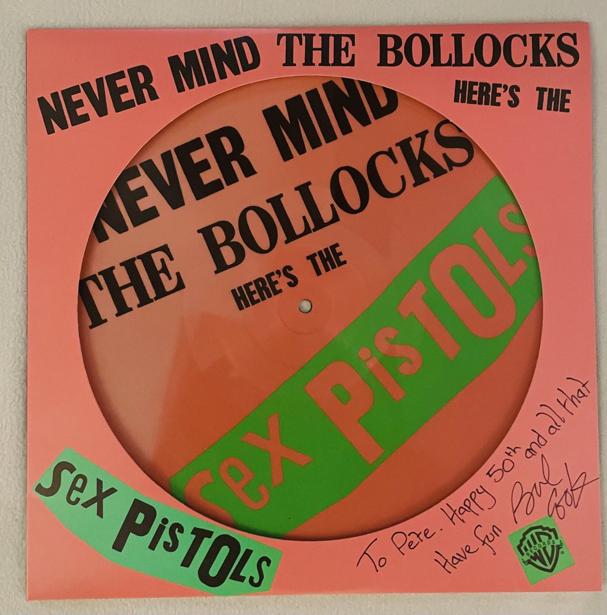 This was a present from my dear friend Chrissy Braddock for my 50th birthday…it blew my mind. #sexpistols #paulcook