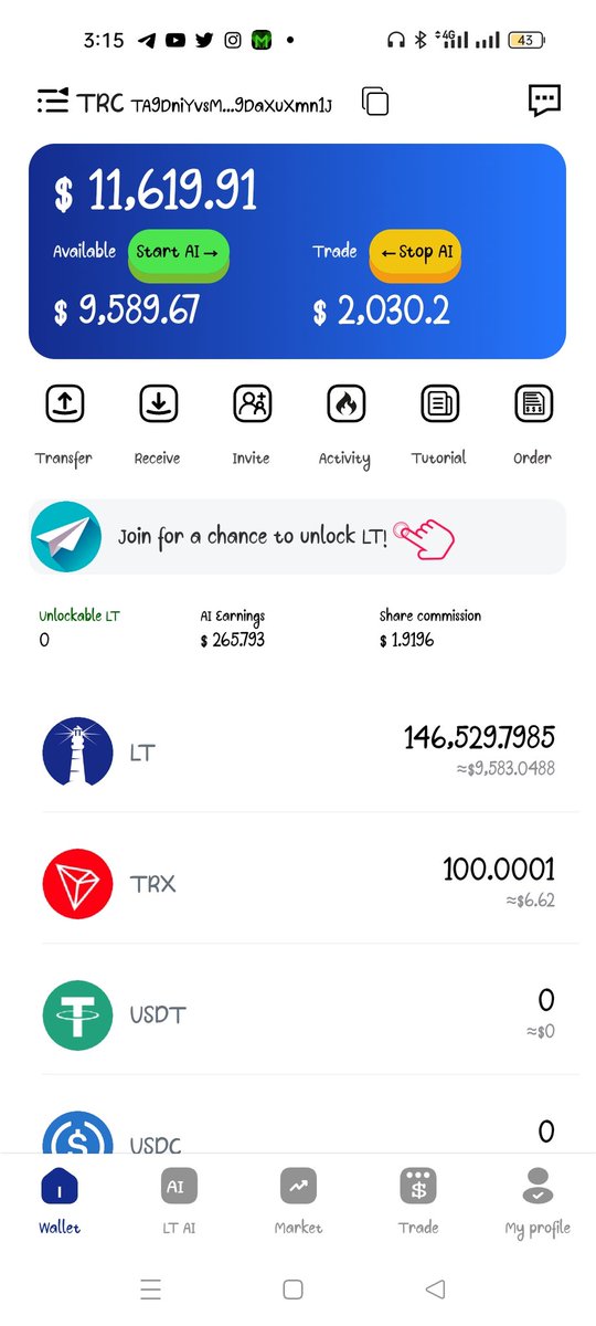 Larricious's tweet photo. @LtWallet

I must tell you! LT Wallet is a safe, stable, and ecologically huge AI transaction wallet. This is an opportunity not to be missed in your life. Download and learn now.
Official website: https://t.co/mCFv2jV4OR
Telegram group: https://t.co/vyKmt9Axqh) https://t.co/51qhG63sTR